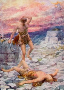 Kain a Ábel (barevné lito)