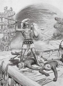 Úspěch Alexandra Velikého, 326 př. n. l. (litografie) od Robert Ambrose Dudley
