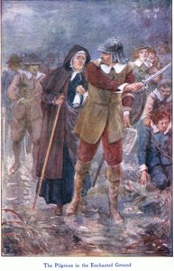The Pilgrims in the enchanted ground, z The Pilgrims Progress vydané Johnem F. Shawem & Co, kolem 1900 (barevné lito) od Robert Ambrose Dudley