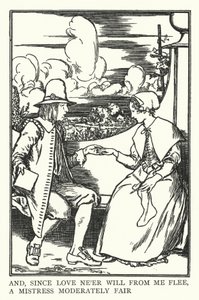 A protože láska ode mě nikdy neuteče, milenka mírně krásná (litho) od Robert Anning Bell