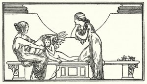 Ilustrace k básním od Johna Keatse (litho) od Robert Anning Bell