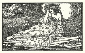 Ilustrace k básním Johna Keatse: Fragment Ódy na Maiu (litho) od Robert Anning Bell
