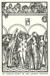 Ilustrace k básním Johna Keatse: Předvečer svaté Anežky (litho) od Robert Anning Bell