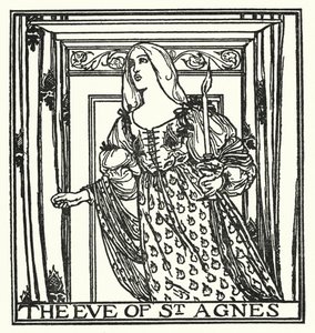 Ilustrace k básním Johna Keatse: Předvečer svaté Anežky (litho) od Robert Anning Bell