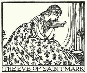Ilustrace k básním Johna Keatse: Předvečer svatého Marka (litho) od Robert Anning Bell