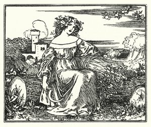 Ilustrace k básním od Johna Keatse: K podzimu (litho) od Robert Anning Bell