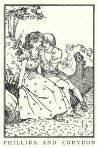 Phillida a Corydon (litho) od Robert Anning Bell