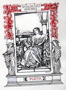 Portia, ze Shakespearových hrdinek od Anny Murphy Jameson od Robert Anning Bell