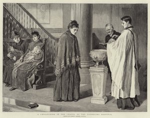 Křest v kapli nemocnice Foundling Hospital od Robert Barnes