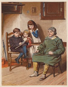 Bertie pilně kreslil (barevná litografie) od Robert Barnes