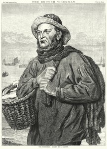 Rybář (rytina) od Robert Barnes