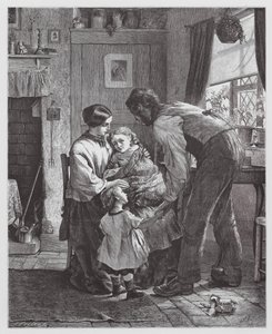 Nemocné dítě (rytina) od Robert Barnes