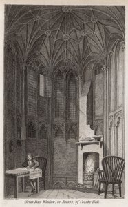 Velké arkýřové okno nebo výklenek Crosby Hall od Robert Blemell Schnebbelie