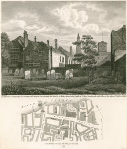 Bezplatné gymnázium královny Alžběty v Tooley Street, St Olave, Southwark, Londýn od Robert Blemell Schnebbelie