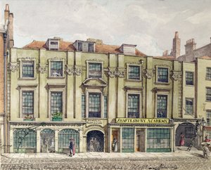 Shaftesbury House, Aldersgate Street, Londýn, 1819 (náčrt wc)