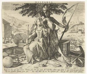 Španělsko Hispania (název na objektu) Alegorie evropských zemí (název série) od Robert Bossart