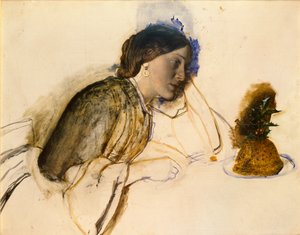 Vánoční večeře chudé herečky, c1860