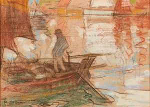 Concarneau Ferryman 1894 (pastel) od Robert Brough