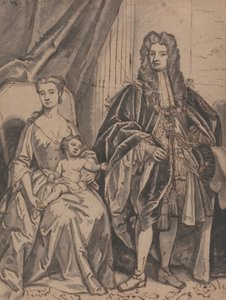 Portrét rodiny, zvané John Sheffield, vévoda z Buckinghamu, a rodina od Robert Byng