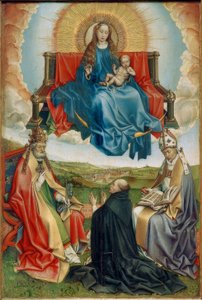 Madona ve slávě s dárci a sv. Petra a Augustina od Robert Campin