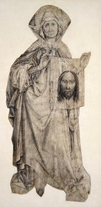 Svatá Veronika (pero, inkoust a indický inkoust na pergamenu) od Robert Campin