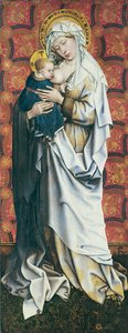 Panely Flémalle: Panna kojí dítě od Robert Campin