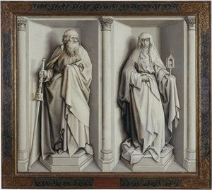 Svatba Marie a Josefa. Zvrátit od Robert Campin