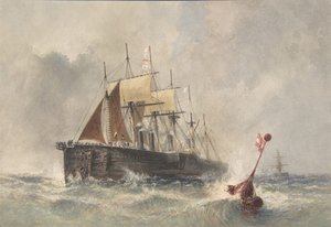 Vypuštění bóje z přídě Velké východní 8. srpna 1865, 1865-66.
