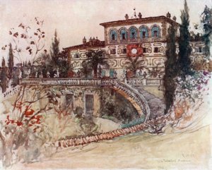 Vila Palmieri (barevná litografie) od Robert Charles Goff