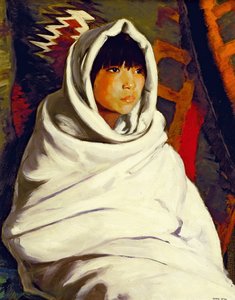 Indiánka v bílé dece, 1917 od Robert Cozad Henri