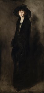 Dáma v černém sametu (Portrét Eulabee Dix Beckerové) 1911 (olej na plátně) od Robert Cozad Henri
