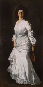 Žena v bílém: Portrét Eugenie Steinové od Robert Cozad Henri