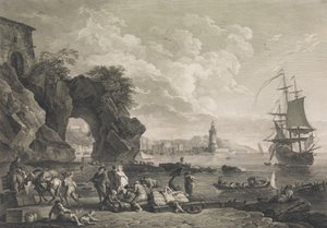 Pohled na Pausilype poblíž Neapole, 1785. od Robert Daudet
