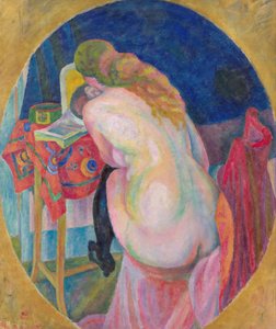 Nahá žena čtení od Robert Delaunay