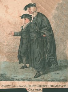 Pohled z Christ Church Meadows, Oxford, 1807 od Robert Dighton