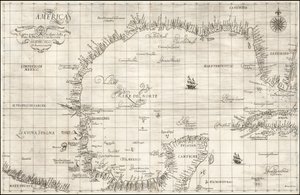 Mapa Mexického zálivu z roku 1646 od Roberta Dudleyho od Robert Dudley