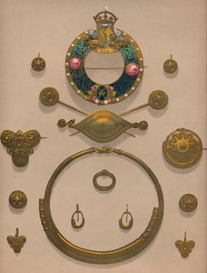 Zlaté ozdoby a brož, 1863. od Robert Dudley