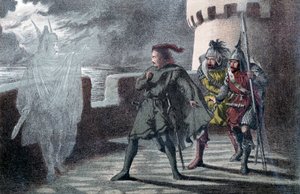 Hamlet viděl ducha svého otce na cimbuří hradu Elsinore
