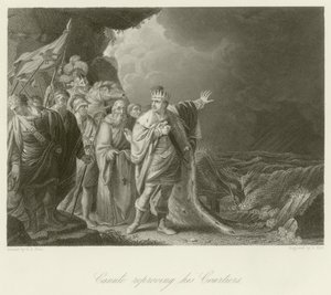 Canute kárající své dvořany od Robert Edge Pine