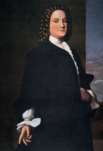 Benjamin Franklin ve svých 40 letech (barevné lito)