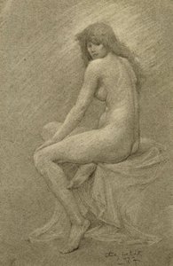 Studie pro Lilith, cca 1900 (křída na papíře)