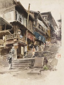 Ulice v Ikao, Japonsko II, 1890 od Robert Frederick Blum