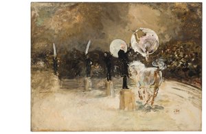 Cirkusový kruh v noci (olej na plátně) od Robert Frederick Blum