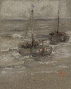 Rybářské lodě na kotvě od Robert Frederick Blum