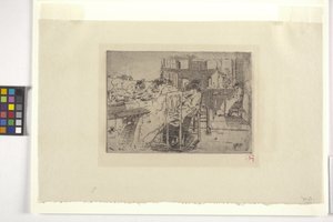 Interiér obchodu (inkoust) od Robert Frederick Blum