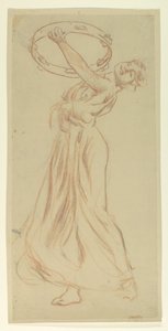 Study for Girl with Tamburine, „Vintage Festival“, Mendelssohn Glee Club, New York od Robert Frederick Blum