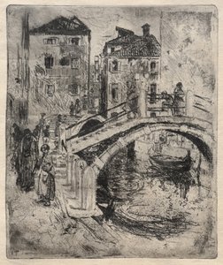 Benátský kanál a mosty, 1886. od Robert Frederick Blum