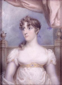 Paní Robert Fultonová, asi 1810-15 (akvarel na slonovině)