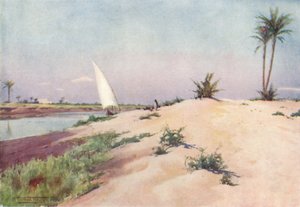 Na kanálu Ismailia, poblíž Tel-El-Kebir, c1880, 1904 od Robert George Talbot Kelly