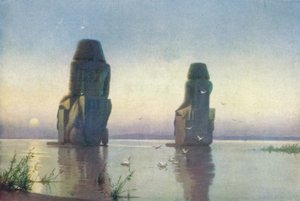 Thébské kolosy - Východ měsíce, c1880, 1904 od Robert George Talbot Kelly
